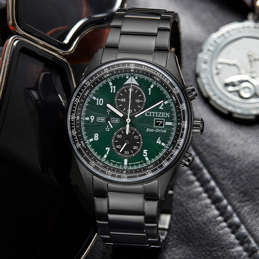CITIZEN星辰 Chronograph系列 光動能計時腕錶 42.5mm/CA0775-87X