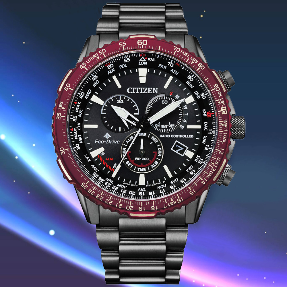 CITIZEN星辰 PROMASTER系列 光動能電波計時腕錶 45.9mm/CB5009-55E