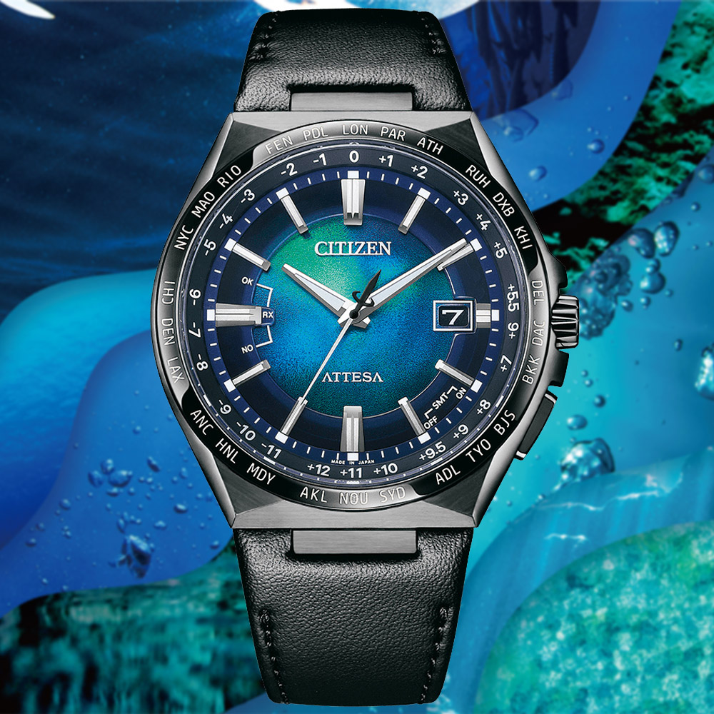 CITIZEN星辰 GENTS系列 千彩之海 光動能 鈦金屬電波腕錶 42.5mm/CB0215-18L