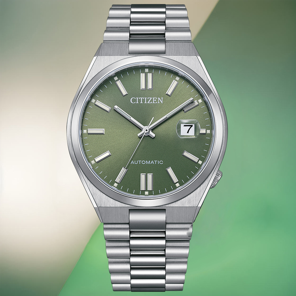 CITIZEN星辰 Mechanical系列 PANTONE限定 時尚機械腕錶-沉穩綠 40mm / NJ0158-89Z