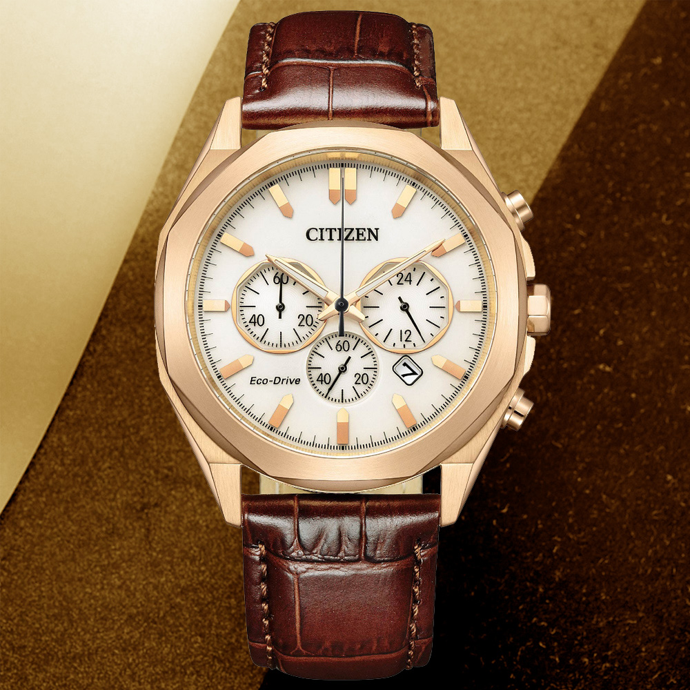 CITIZEN星辰 Chronograph系列 光動能 時尚計時腕錶 41mm/CA4593-15A