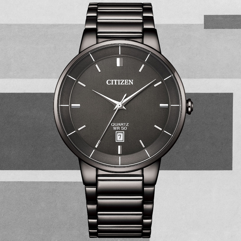 CITIZEN星辰 GENTS系列 光動能 簡約時尚腕錶 40.0mm / BI5127-51H