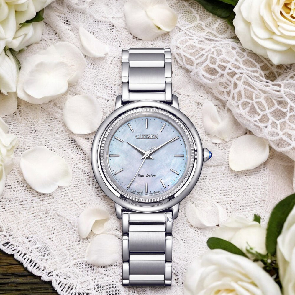 CITIZEN 星辰錶 L系列 光動能錶 珍珠母貝 女錶 手錶-EM1100-84D