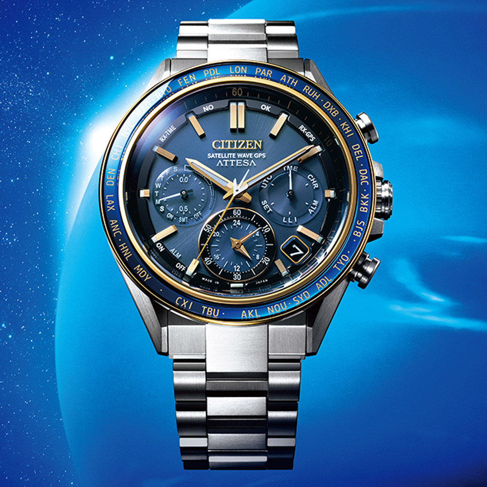 CITIZEN 星辰 海王星 限量 鈦 GPS衛星對時光動計時手錶 CC4054-68L