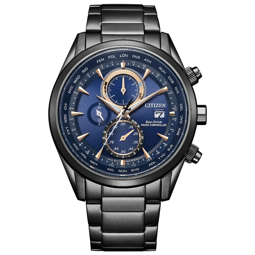 CITIZEN 星辰 GENTS 傲視群鷹電波萬年曆光動能計時男錶/43mm(AT8265-81L)