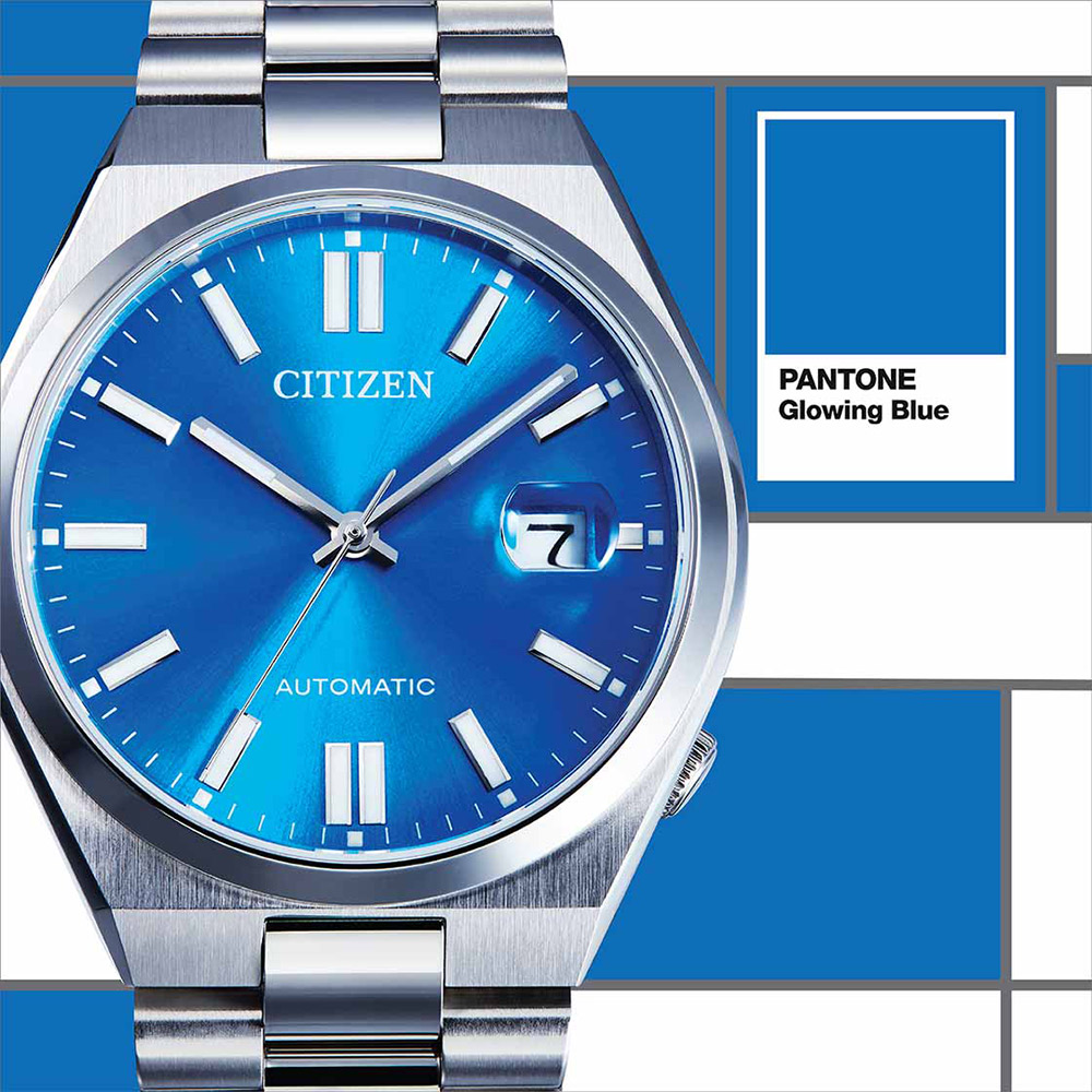 CITIZEN 星辰 Mechanical PANTONE限定 時尚機械腕錶-藍40mm NJ0158-89L