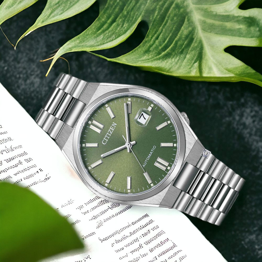 CITIZEN 星辰 Mechanical PANTONE限定 時尚機械腕錶-NJ0158-89Z/綠40mm