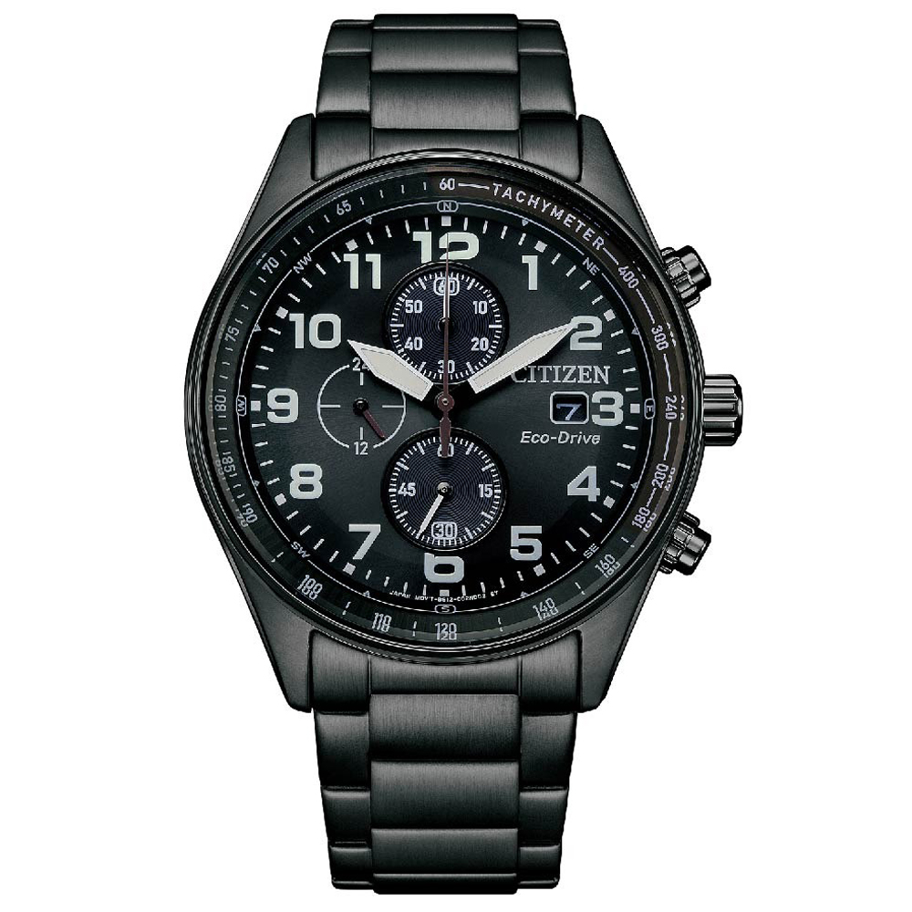CITIZEN 星辰 Chronograph 賽車運動風格計時男錶/43mm(CA0775-79E)