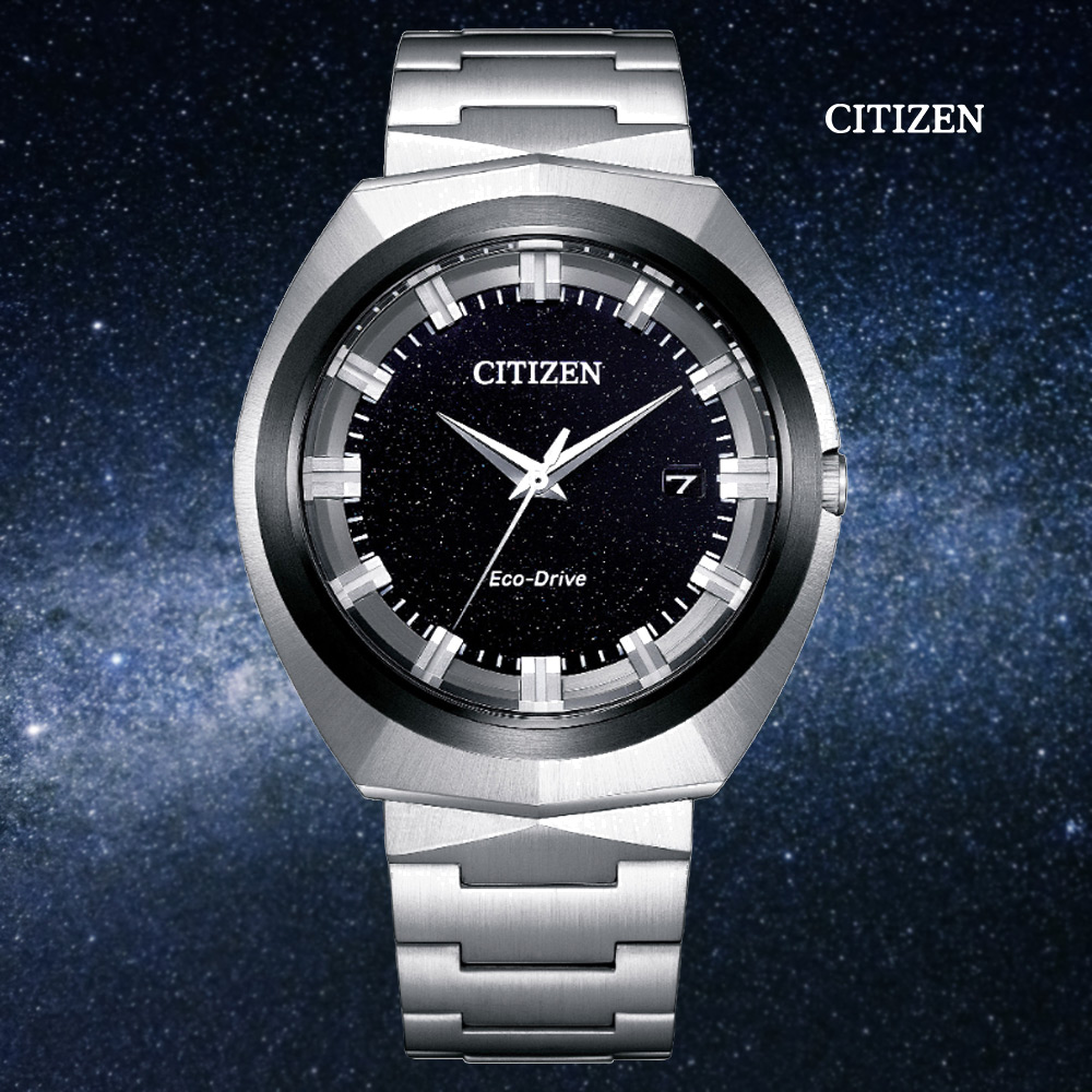 CITIZEN 星辰 GENTS 無際星輝限定款 流線設計 光動能不鏽鋼腕錶-銀42.5mm(BN1014-55E)