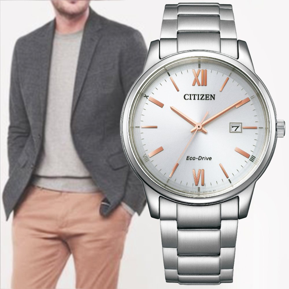 CITIZEN 星辰 PAIR 光動能 時尚簡約大三針潮男腕錶-白40mm (BM6978-77A)