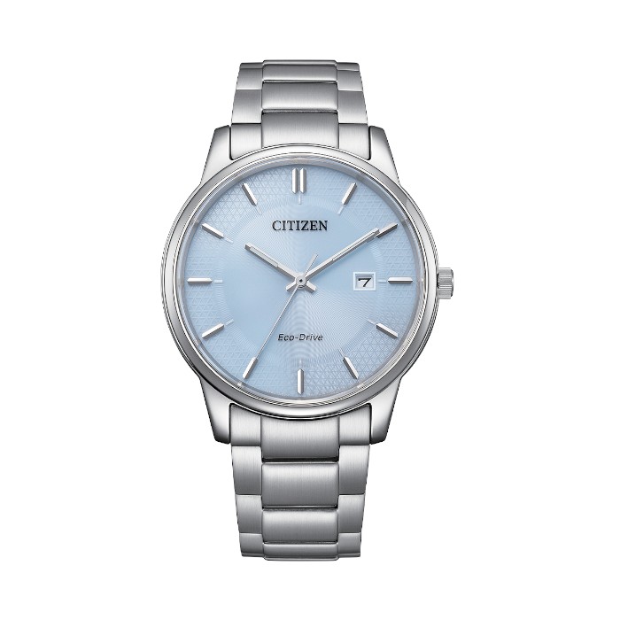 【CITIZEN】星辰 光動能 藍寶石玻璃 BM6978-77L 日期顯示 簡約 鋼錶帶男錶 藍/銀 40mm