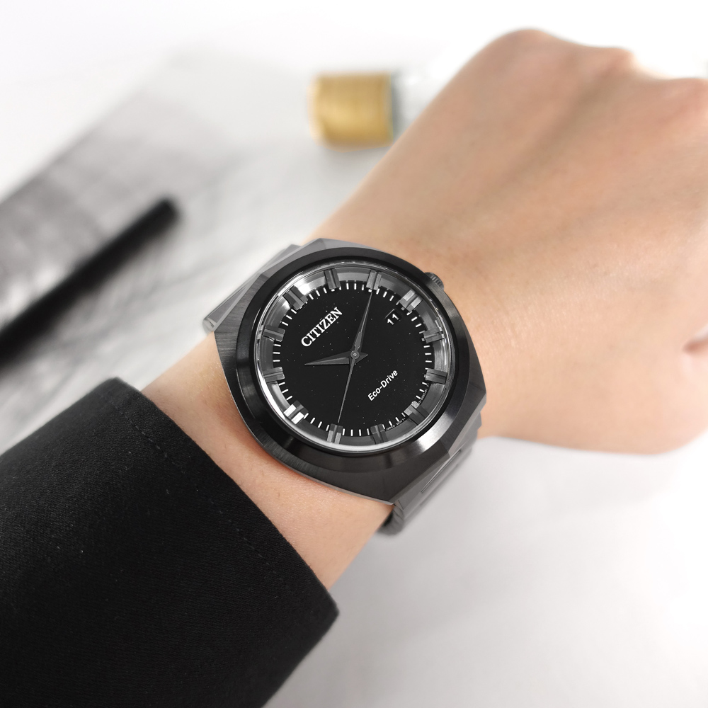 CITIZEN 星辰錶 / BN1015-52E / 無際星輝限量 光動能 藍寶石水晶玻璃 不鏽鋼手錶 鍍黑 42mm