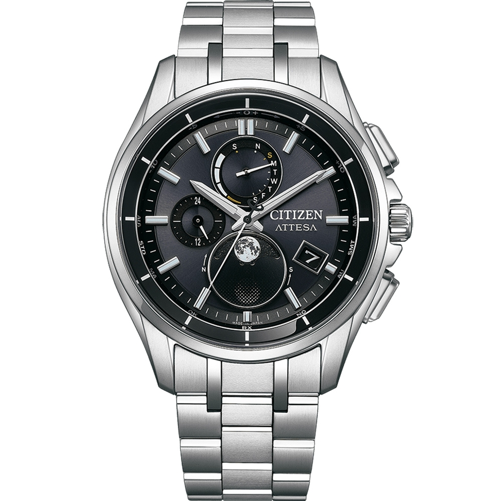 CITIZEN 星辰 韋禮安代言GENTS 月相電波鈦金屬腕錶-41.5mm(BY1001-66E)