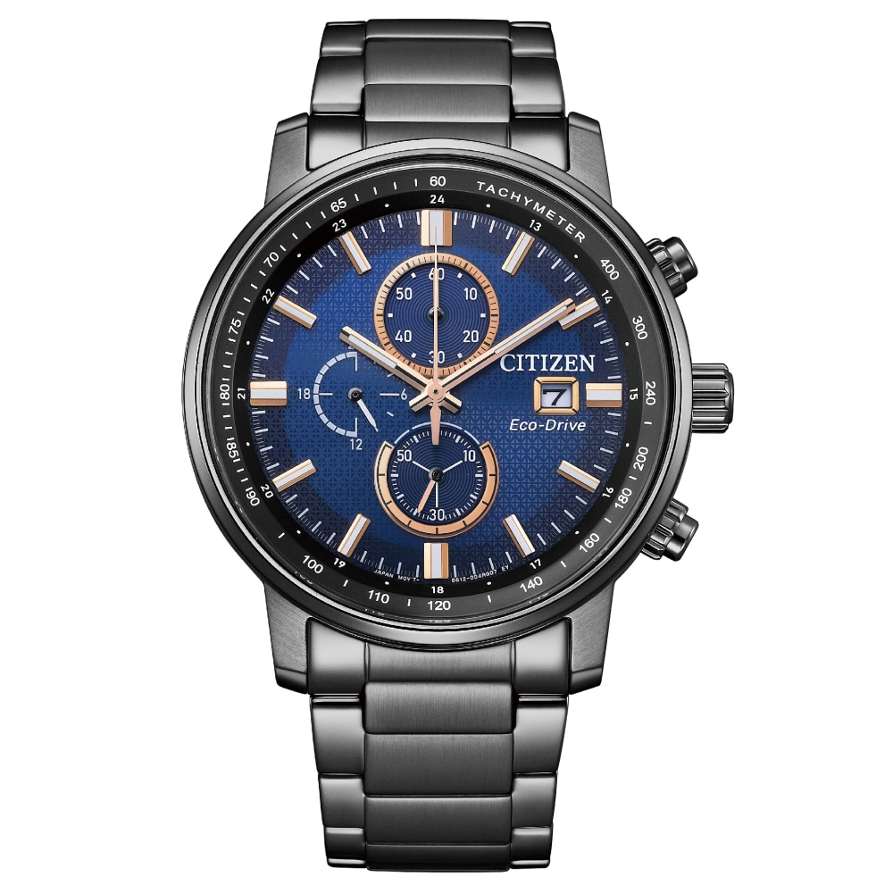 CITIZEN星辰 Chronograph 亞洲限定光動能計時腕錶CA0845-83L