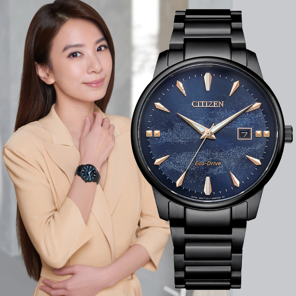 CITIZEN 星辰 天川銀河 Hebe配戴款 光動能不鏽鋼腕錶-39.2mm BM7595-89L