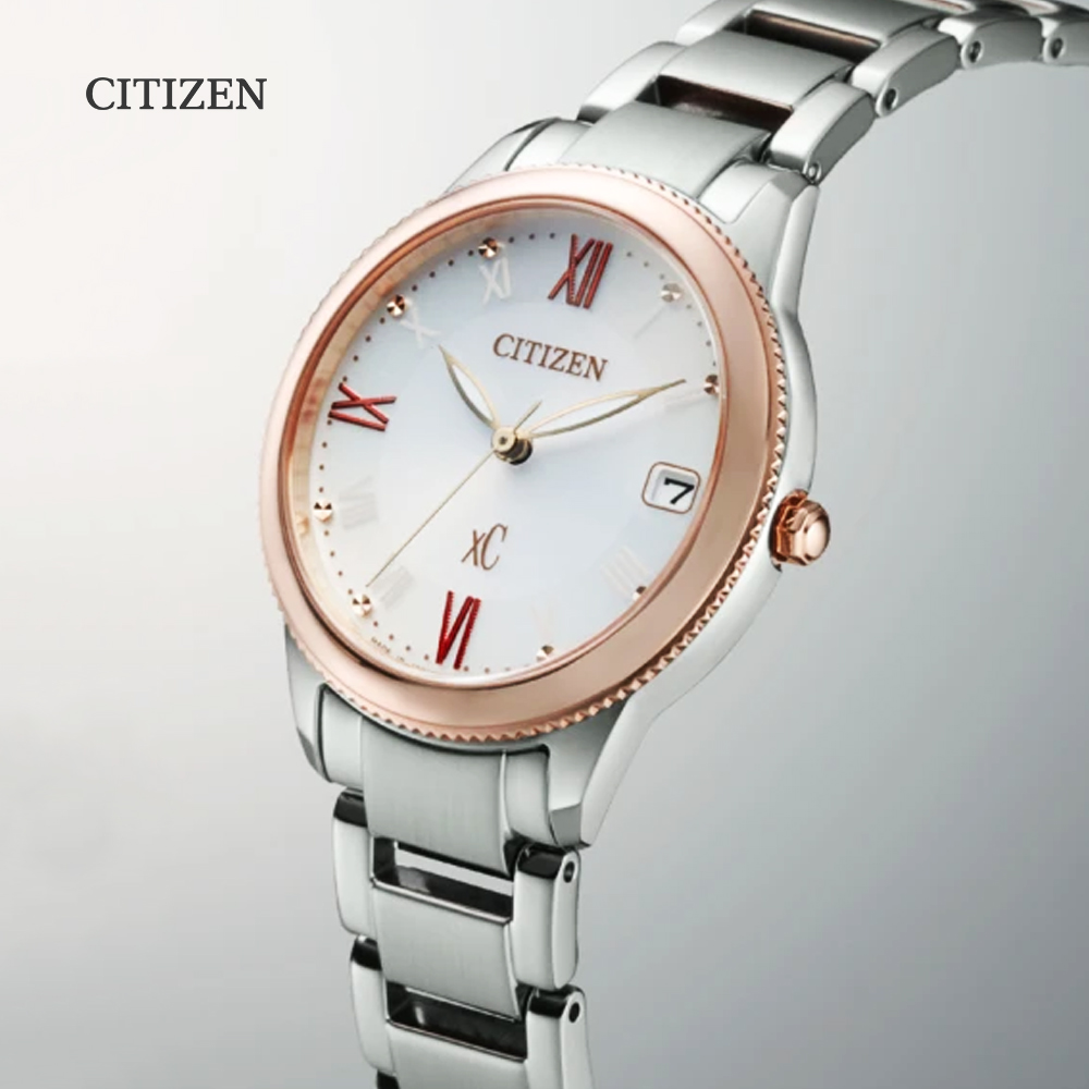 CITIZEN 星辰 xC 亞洲限定款 光動能淑女腕錶-雙色 32mm (EO1234-51A)