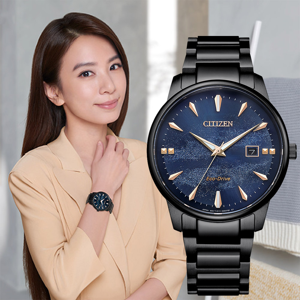 CITIZEN 星辰 廣告款 天川銀河 光動能都會女性手錶 中性錶 BM7595-89L