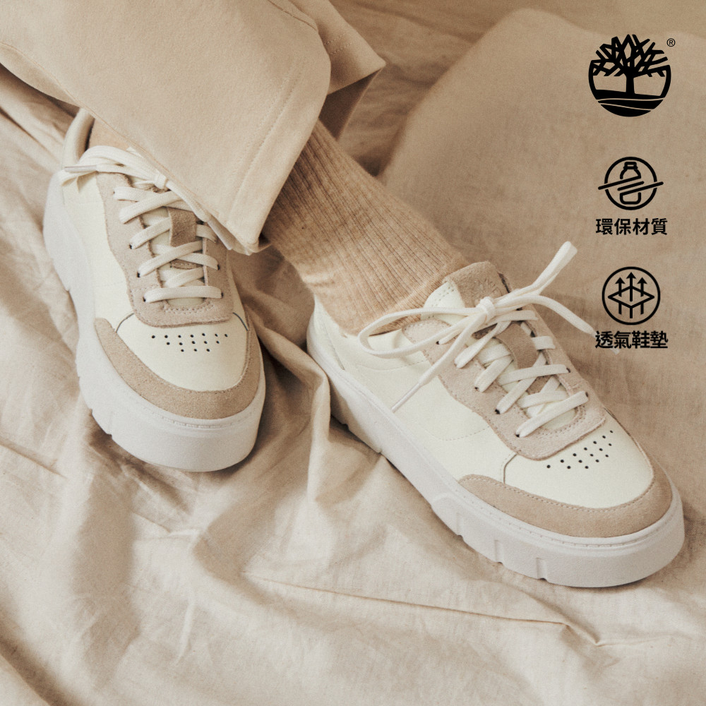 Timberland 女款象牙白低筒休閒鞋|A41C8EUO