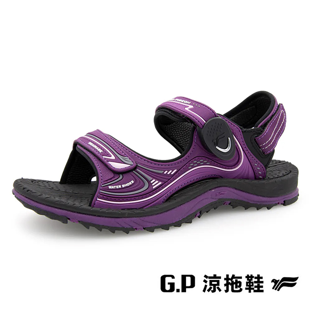G.P(女)EFFORT+戶外休閒磁扣涼拖鞋 女鞋-紫色