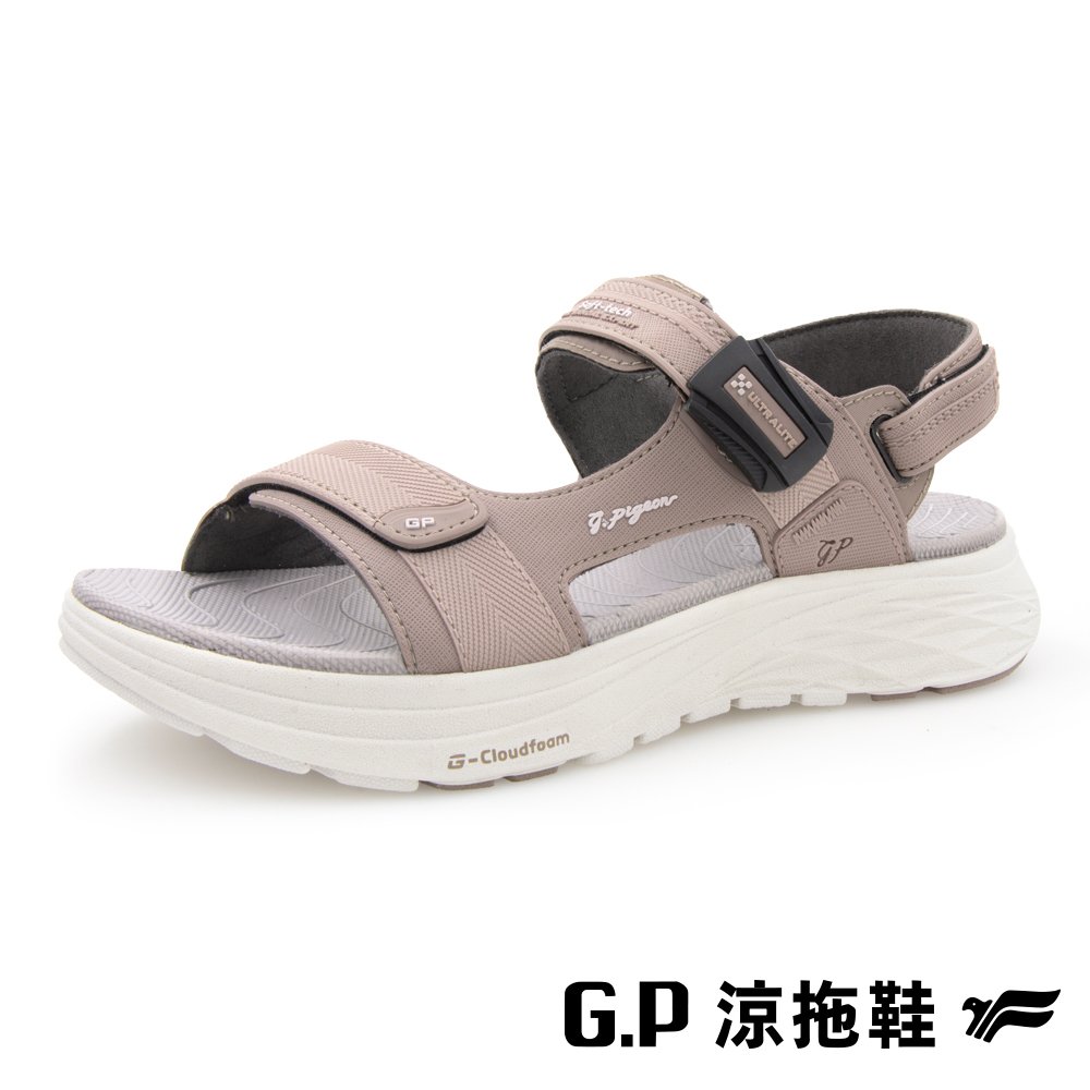 G.P 雲端鞋-穩定系列女款輕量緩震磁扣兩用涼拖鞋 G5736W-35 奶茶色(SIZE:36-39 共三色)