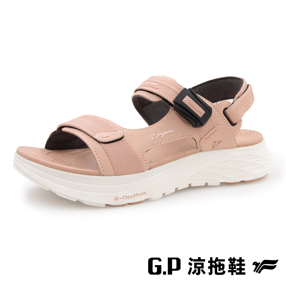 G.P 雲端鞋-穩定系列女款輕量緩震磁扣兩用涼拖鞋 G5736W-46 玫瑰粉(SIZE:36-39 共三色)