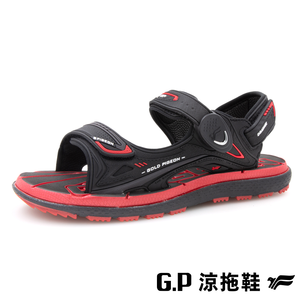 G.P 女款經典休閒舒適磁扣兩用涼拖鞋 G5788W-14 黑紅色(SIZE:36-40 共二色)