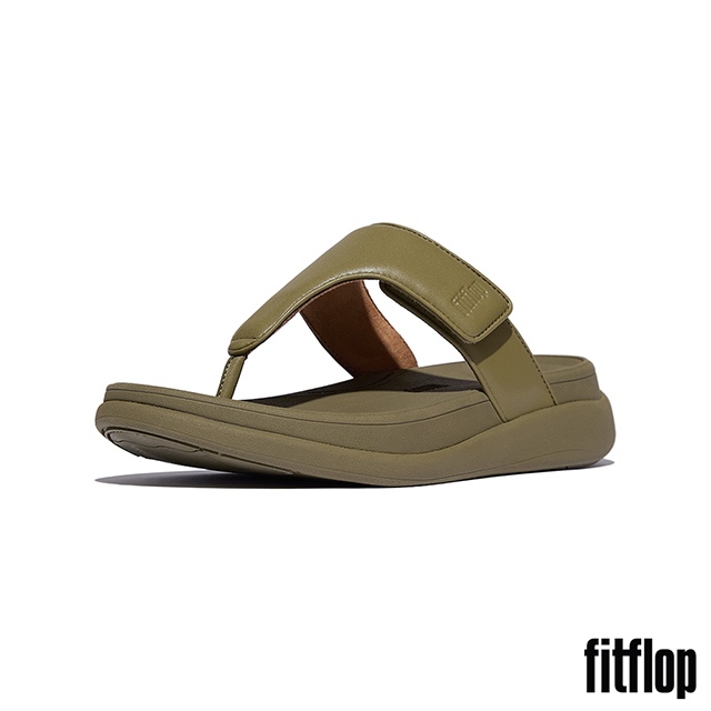 【FitFlop】F-MODE GO 可調式厚底夾腳涼鞋-女(迷彩綠)