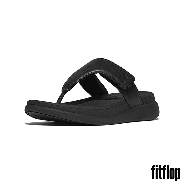 【FitFlop】F-MODE GO 可調式厚底夾腳涼鞋-女(靚黑色)