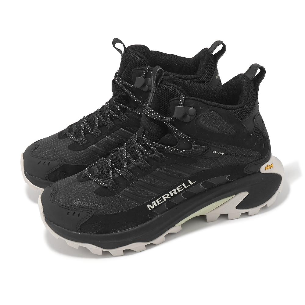 戶外鞋 Moab Speed 2 Mid GTX 女鞋 黑 白 防水 高筒 黃金大底 郊山 登山鞋 ML037826