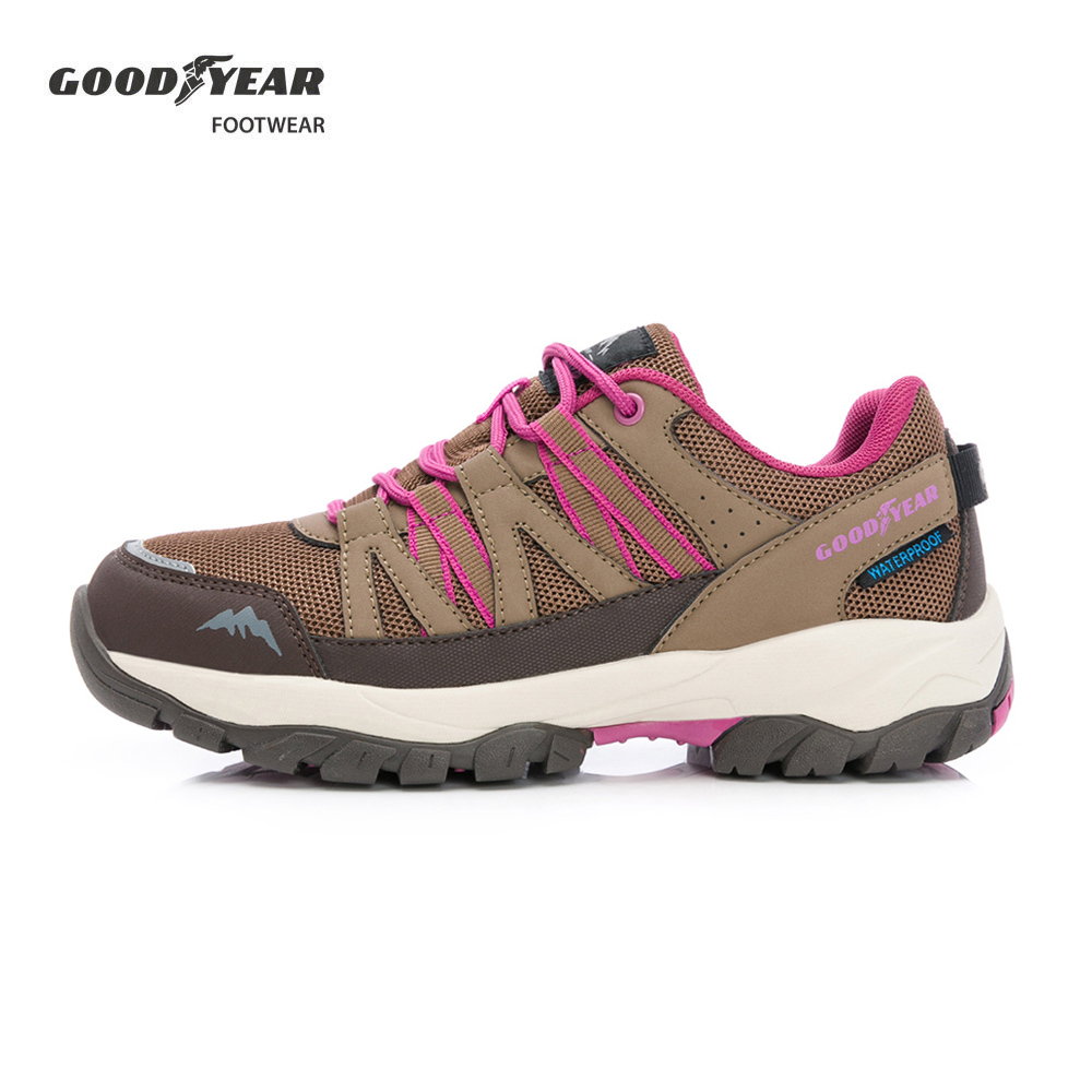 【GOODYEAR 固特異】動態防水戶外鞋/女 戶外郊山 防水 耐磨 咖啡(山行W1-GAWO42423)