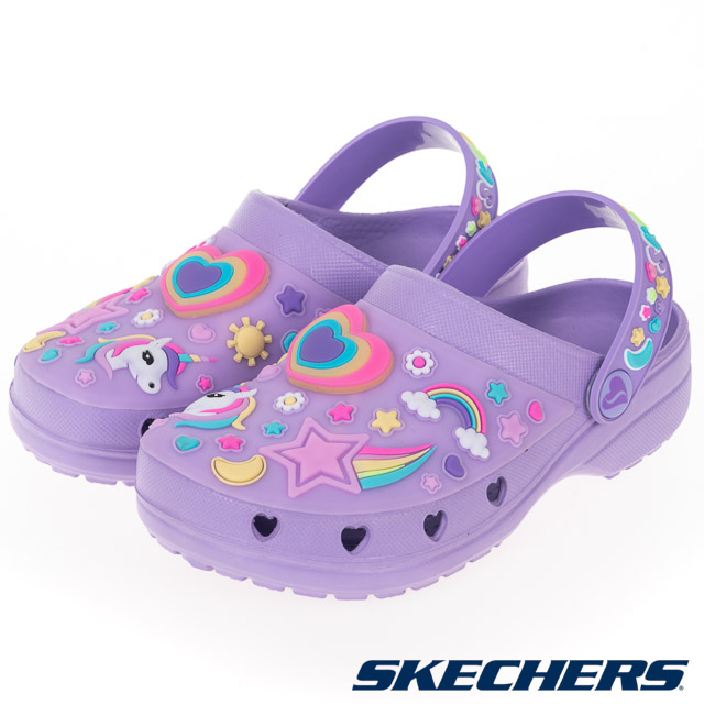 SKECHERS 童鞋 女童系列 涼拖鞋 HEART CHARMER - 308406LLVMT