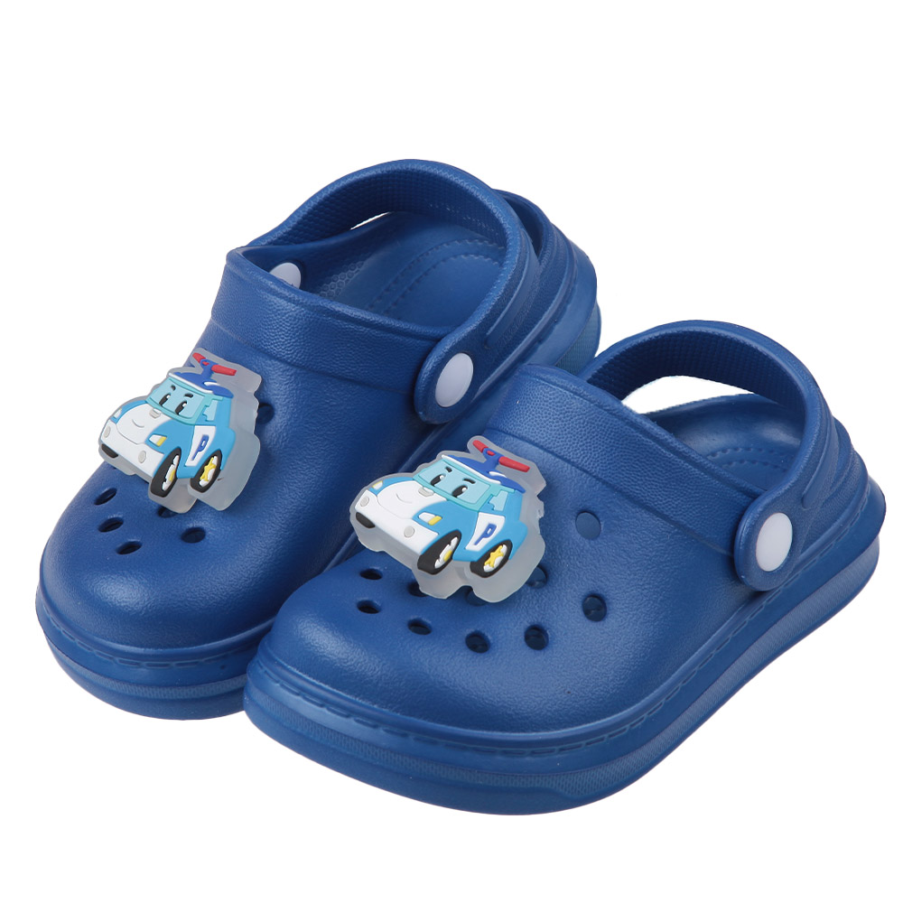 《布布童鞋》 POLI救援小英雄波力深藍色兒童電燈布希鞋(15~18公分) [ B4E316B