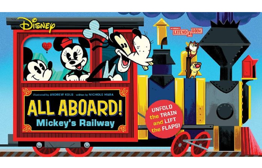 Disney All Aboard! Mickeys Railway 米奇的火車之旅（大翻頁）厚頁書（外文書）