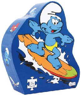 Smurf Deco puzzle Surfing & Swimming 藍色小精靈拼圖：衝浪高手（外文書）