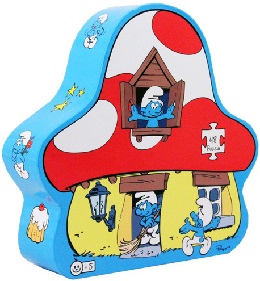 Smurf Deco puzzle House 藍色小精靈拼圖：蘑菇小屋（外文書）