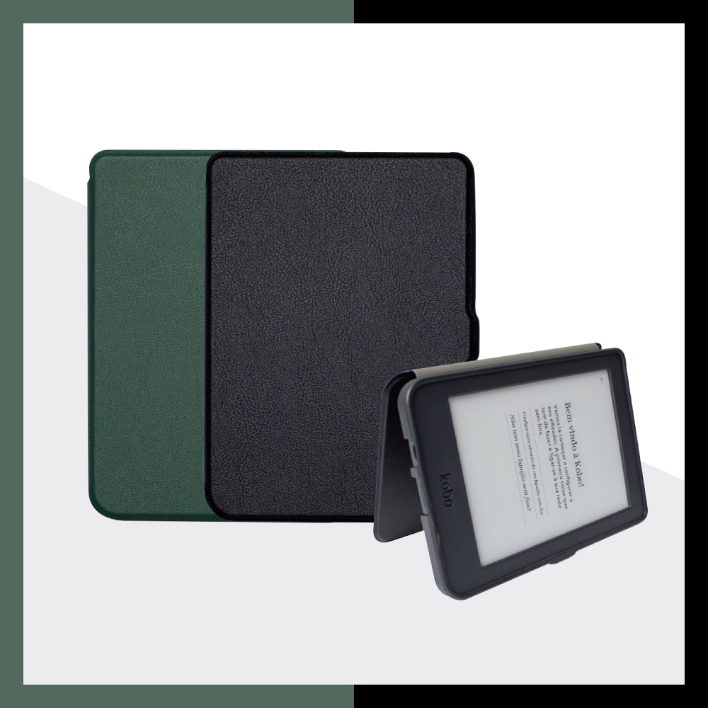 【BOJI波吉】樂天Kobo nia 6吋 全方位保護 電子書閱讀器 防摔保護殼 自動休眠保護套 墨綠色