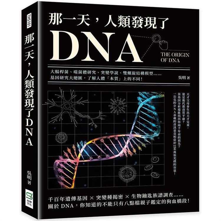 那一天，人類發現了DNA：大腸桿菌、噬菌體研究、突變學說、雙螺旋結構模型……基因研究大總匯，了解