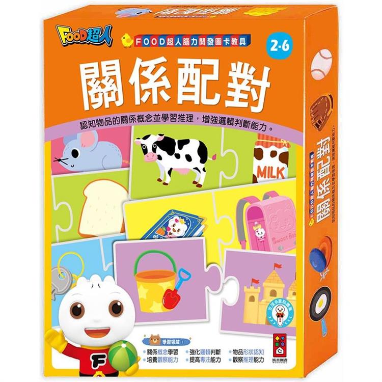 關係配對(支援多重點讀筆)-FOOD超人腦力開發圖卡教具*新版*