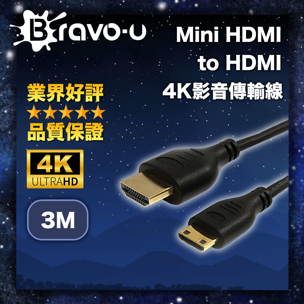 3M Mini HDMI to HDMI 4K影音傳輸線