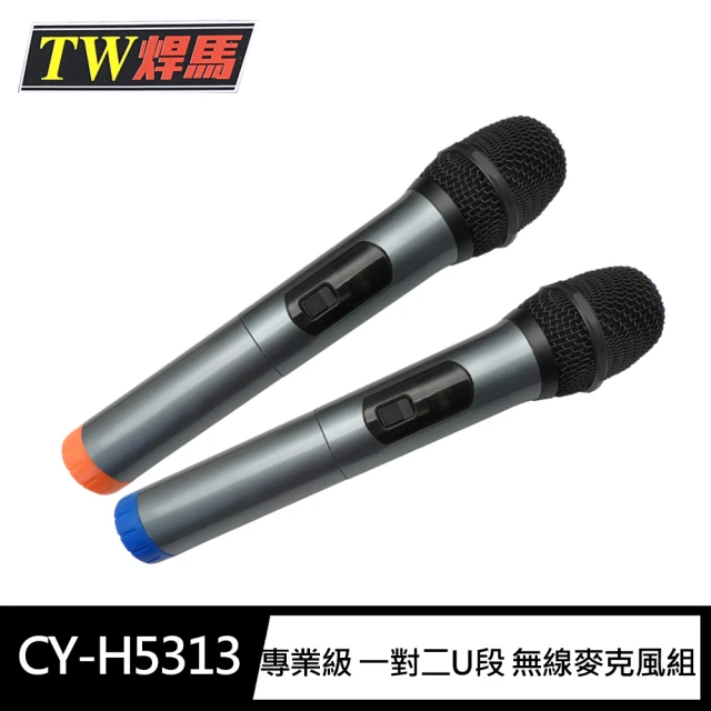 TW 焊馬 CY-H5313專業級 一對二U段 無線麥克風組(附18650鋰電池)