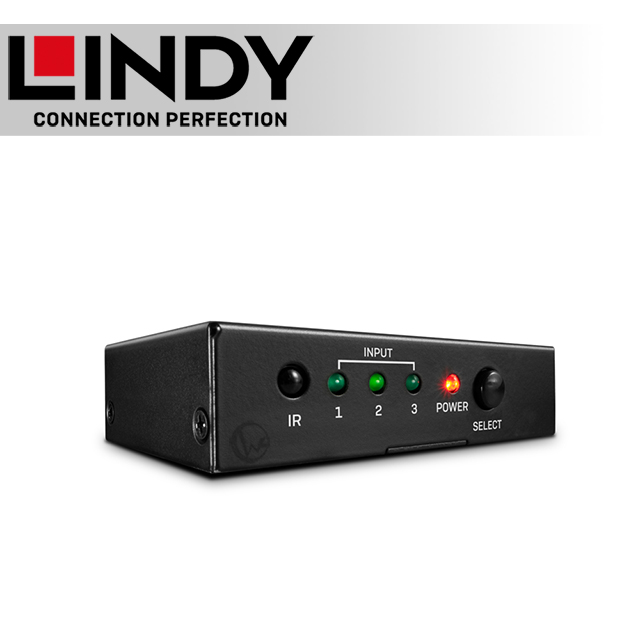 LINDY 林帝 HDMI 2.0 4K/60Hz 18G 3進1出 切換器 (38232)