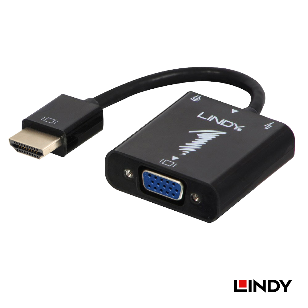 LINDY 林帝 HDMI 轉 VGA + Audio 轉換器 (38195) 兩入組