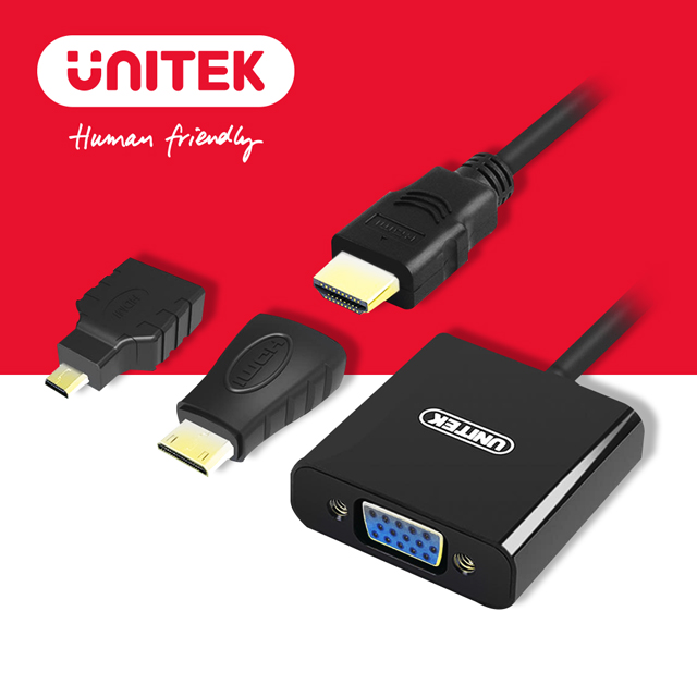 UNITEK 優越者HDMI轉VGA轉換器(Micro / Mini HDMI 轉接頭)