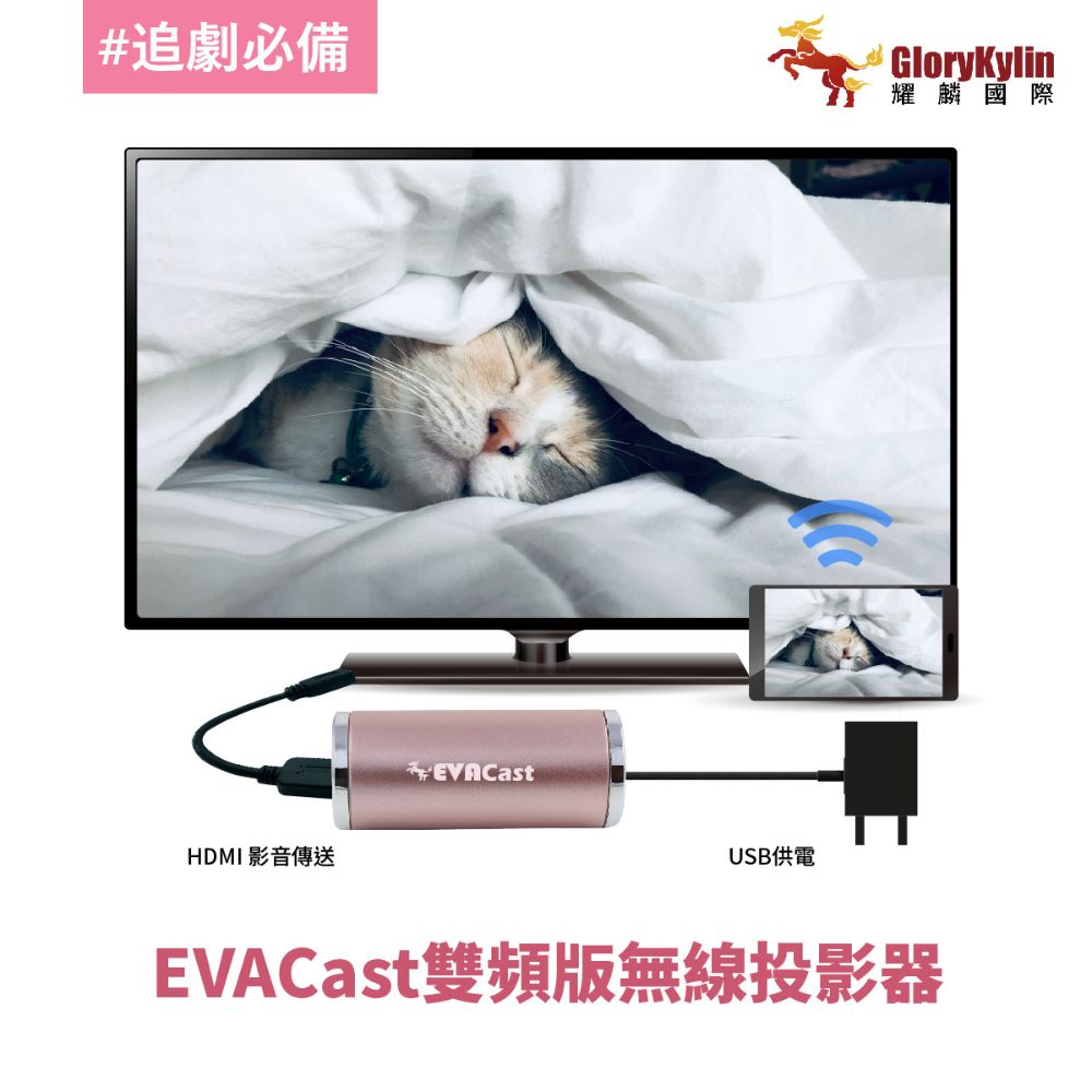 EVACast 5G 雙頻版無線投影器套組