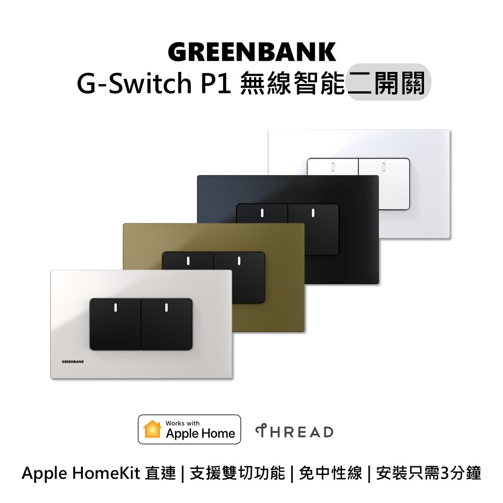 GREENBANK G-Switch P1 無線智能二開關
