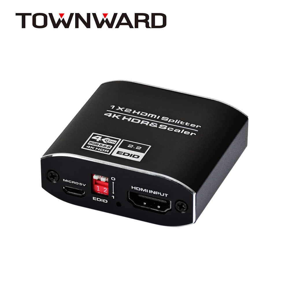 【TOWNWARD 大城科技】HSP-2712 HDMI 2.0 一進二出分配器 4K@60Hz/HDR