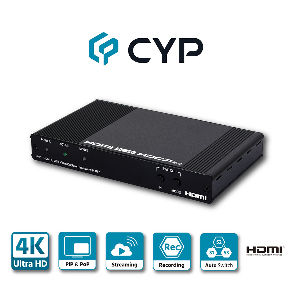 cyp 西柏影音 西柏 - 專業級 雙Hdmi 4K實況直播擷取盒 ( CUSB-V605H)