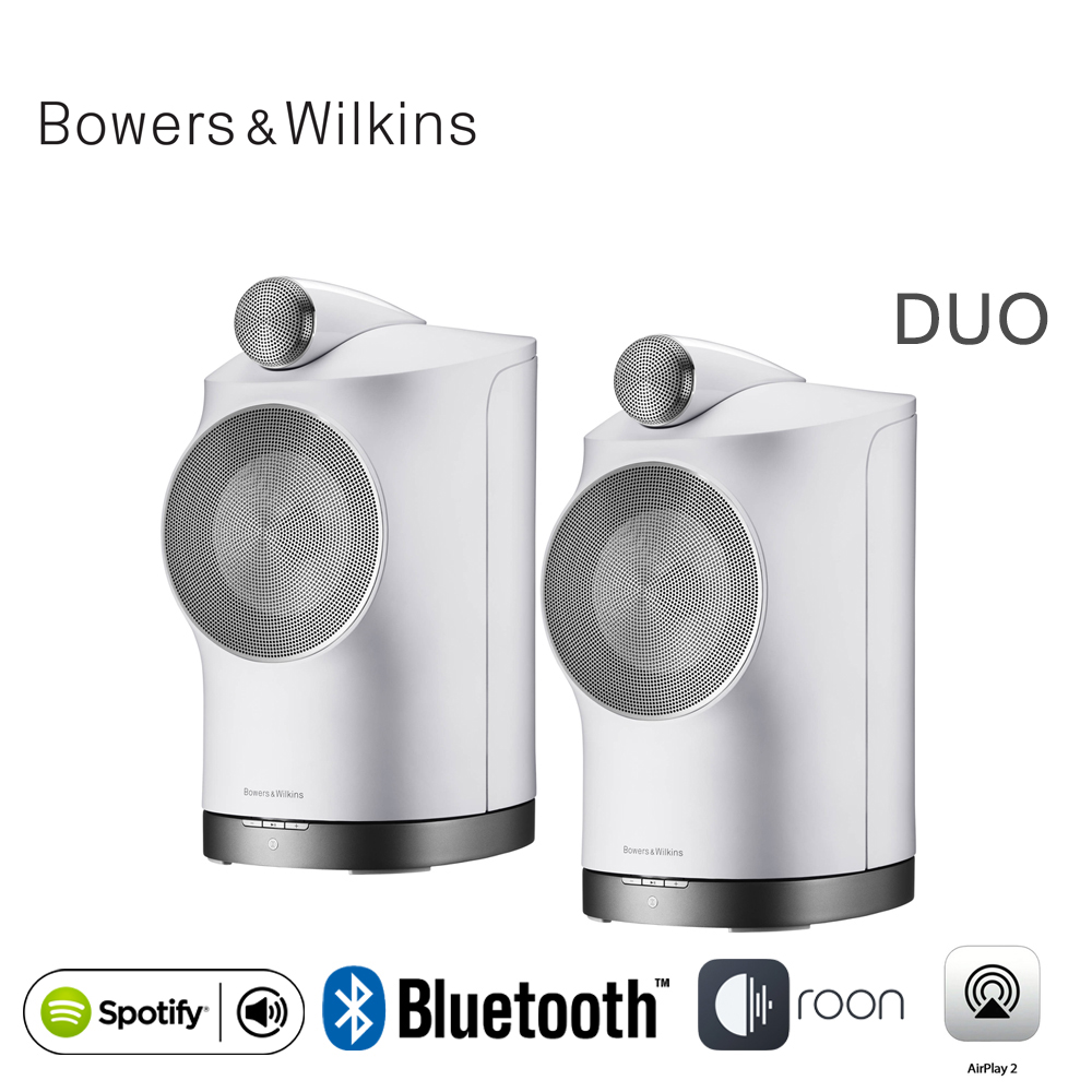 Bowers & Wilkins 英國 B&W Formation Duo 立體聲無線串流藍牙書架式喇叭【白色】