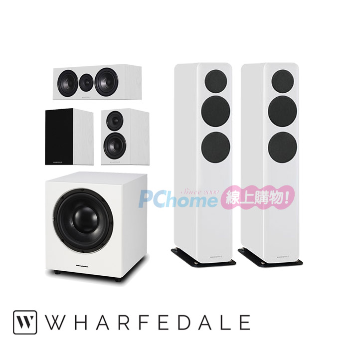 Wharfedale Diamond D330 落地喇叭+Diamond 12.0環繞喇叭+Diamond 12.C中置喇叭+WH-D10重低音(黑/白色)