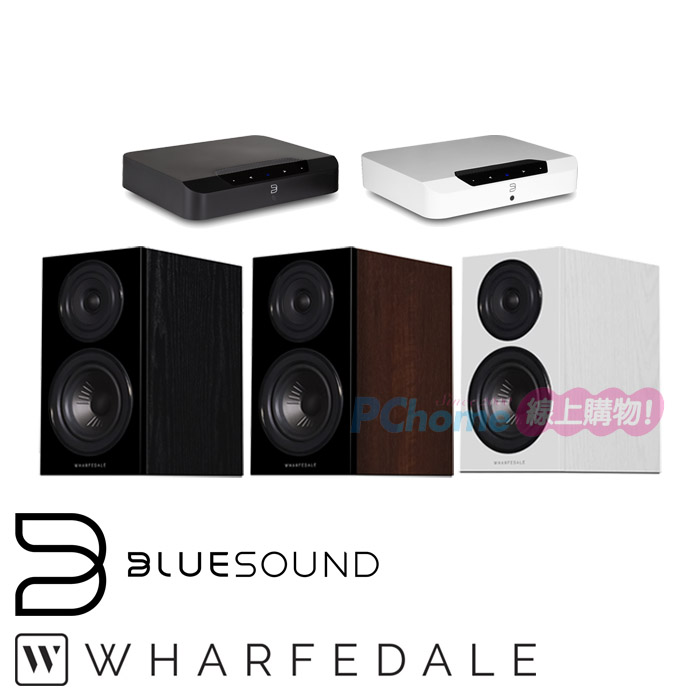 BLUESOUND POWERNODE EDGE 串流綜合擴大機+Wharfedale Diamond 12.1 書架喇叭(一對)